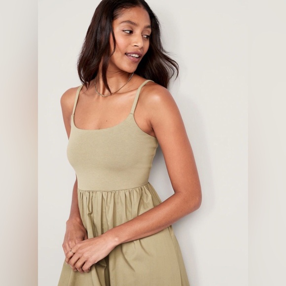 Old Navy Sage Green Cotton Midi Sun Dress - XS - Picture 5 of 5